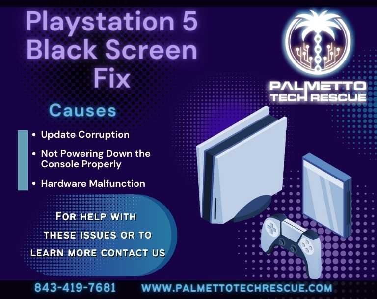 why does my playstation 5 have a black screen